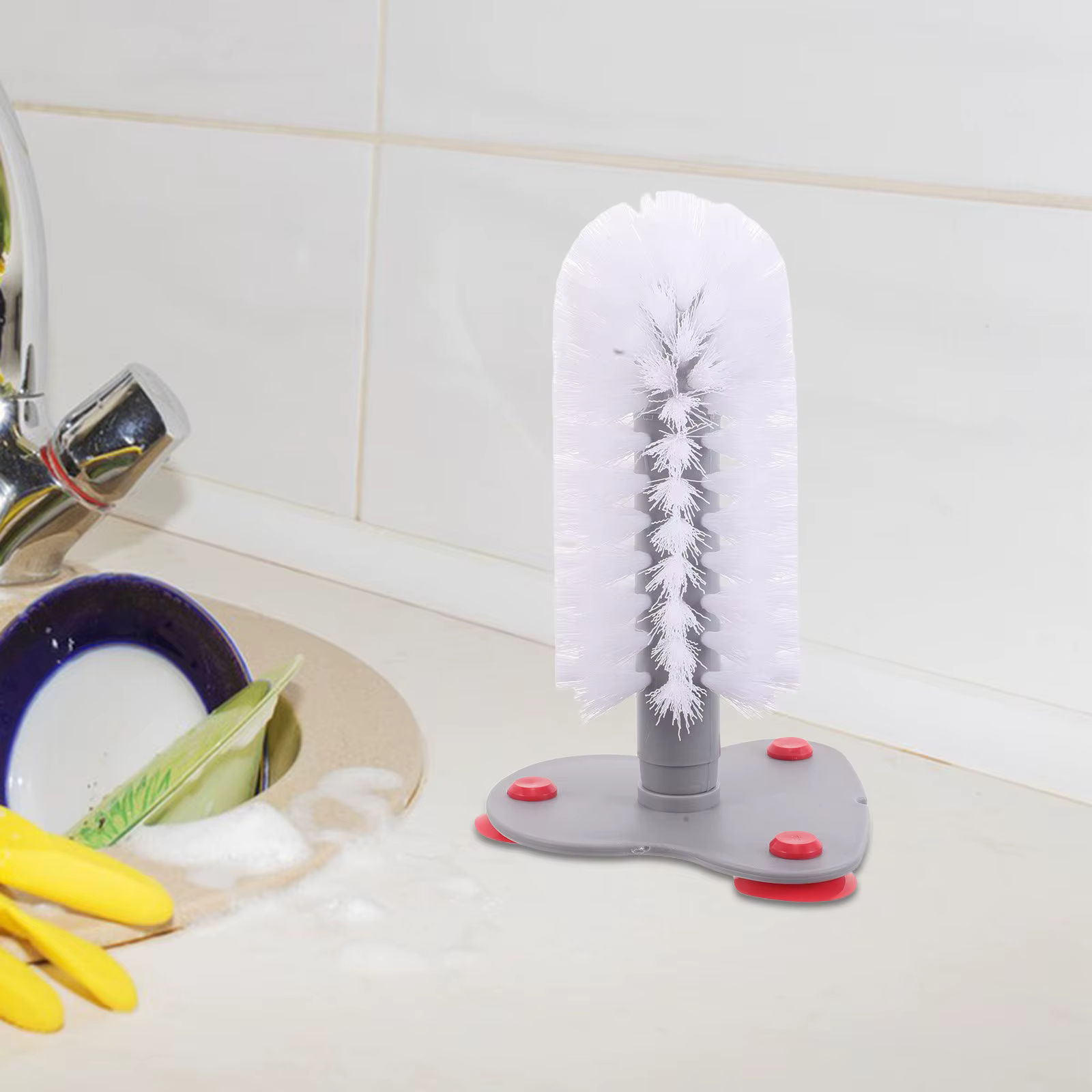 Brosse de nettoyage pour aquarium de tortue à ventouse, poils souples, brosse à gratter pour le dos, accessoires pour tortues, fournitures pour reptiles