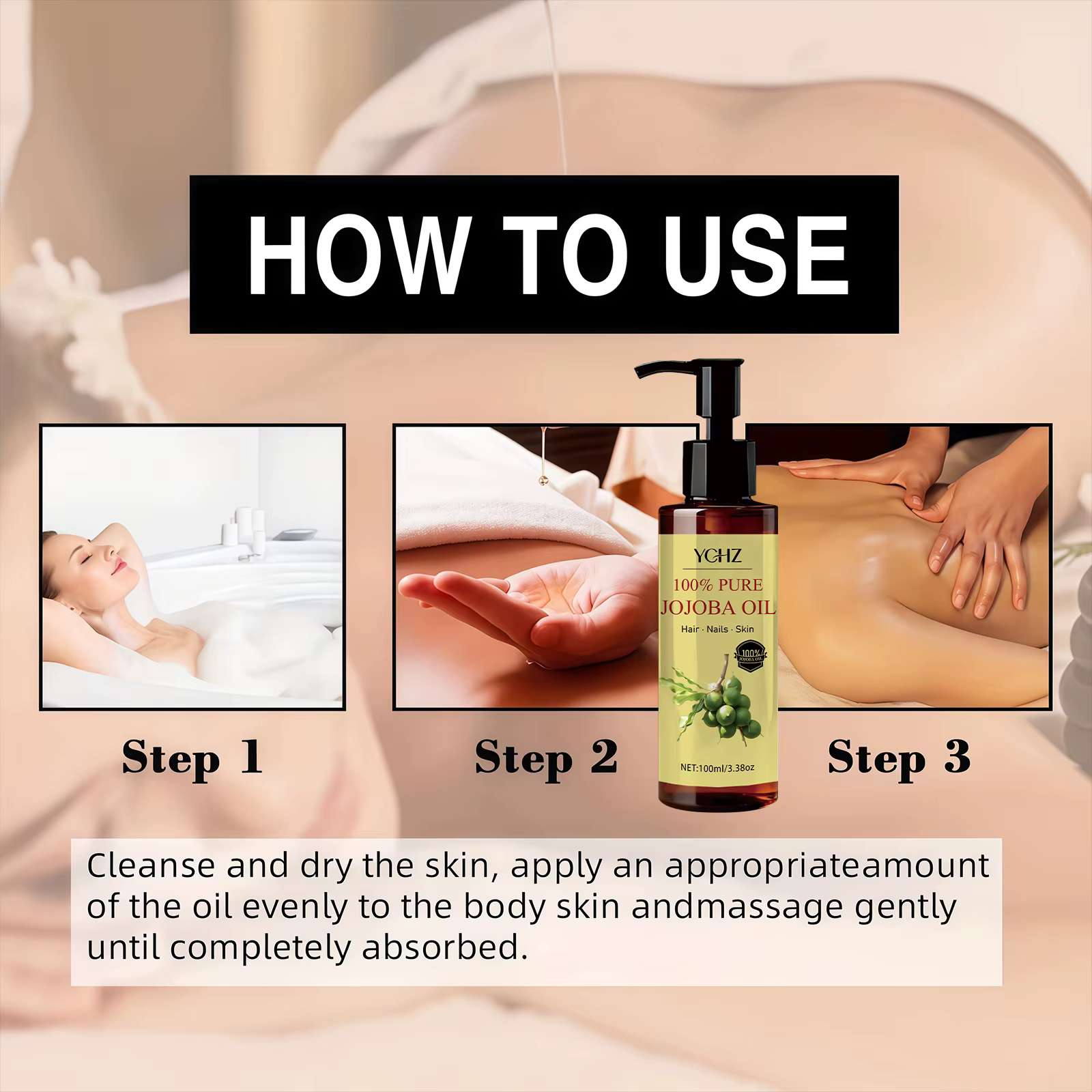 Huile de Jojoba - Produit naturel pur pour les soins de la peau et des cheveux