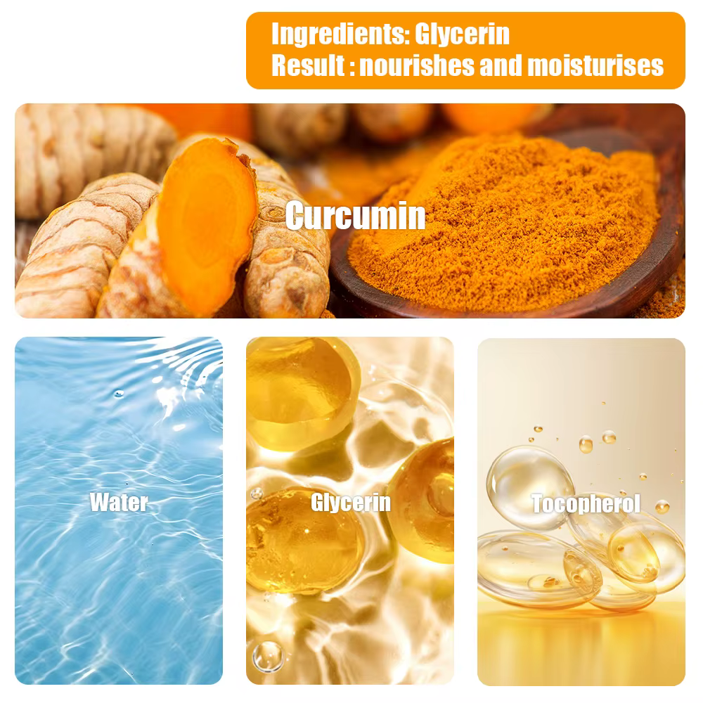 Le bâton de crème pour les yeux au curcuma nourrit la peau