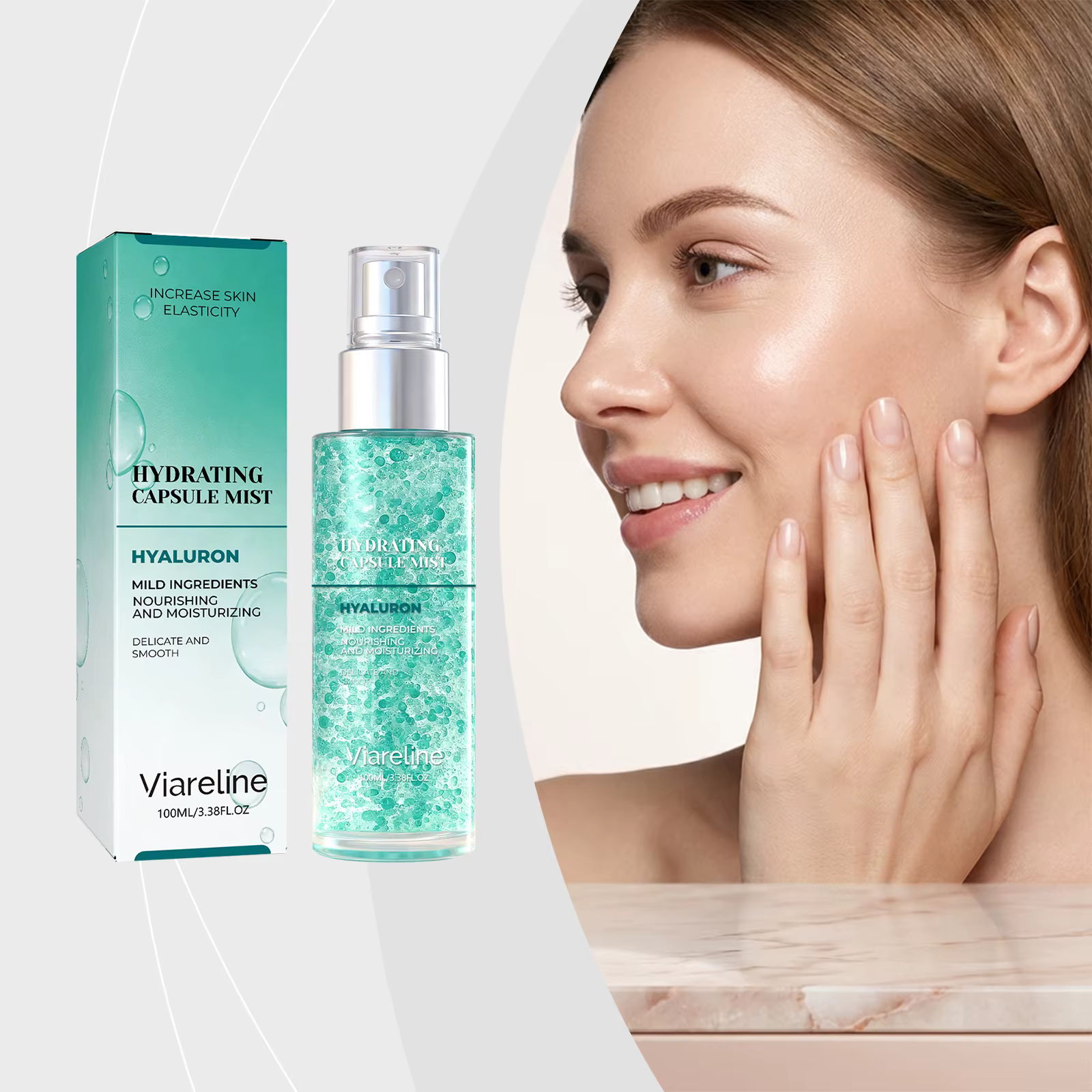 Huile Essentielle Corporelle Viareline Hydratante Non Collante Soulage la Sécheresse Adoucit la Peau Rugueuse Délicate Éclaircissante Nourrissante Spray Hydratant
