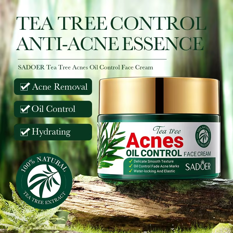 SADOER arbre à thé acné crème pour le visage Anti