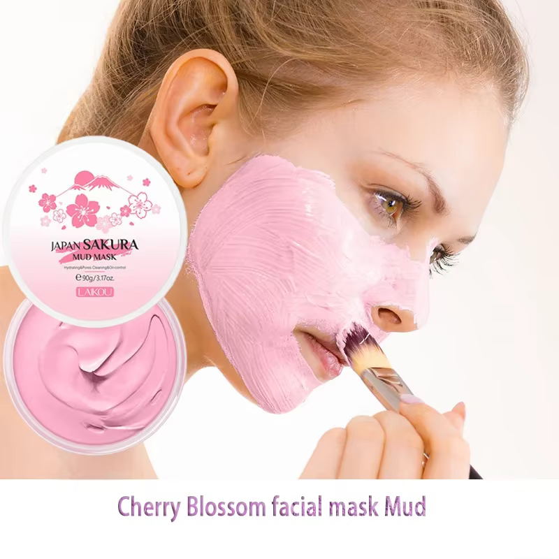 Laikou Sakura masque de boue nettoyage en profondeur contrôle de l'huile équilibre antioxydant rétrécissement des Pores