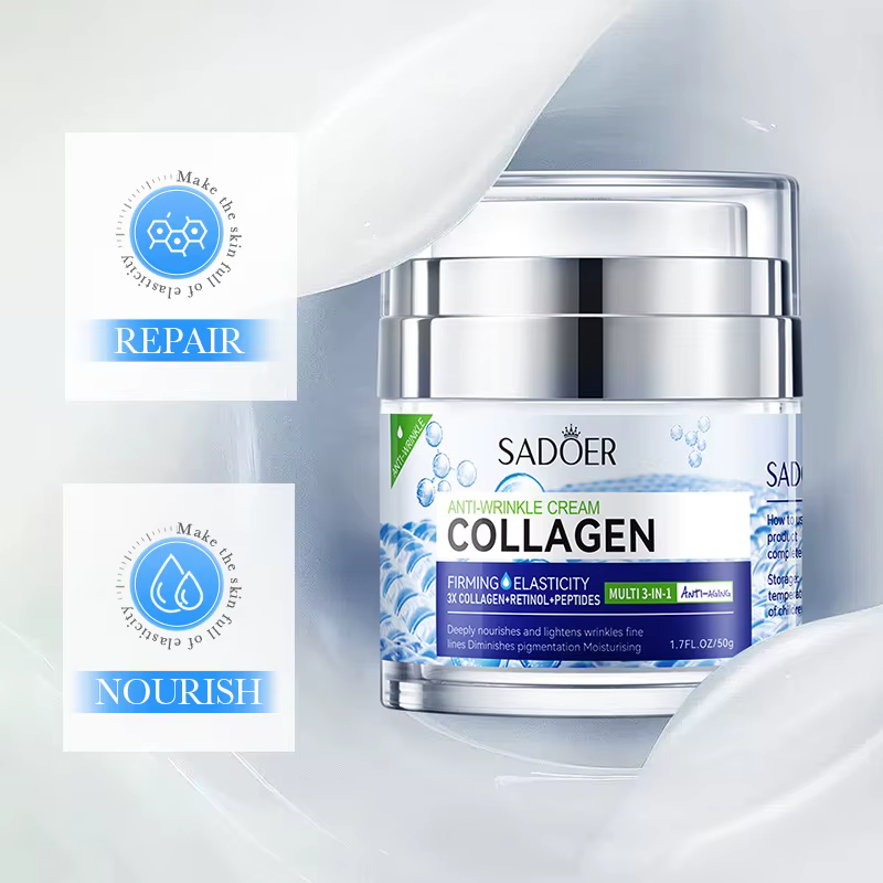 SADOER vitamine C collagène crème pour le visage Anti-rides hydratant blanchissant