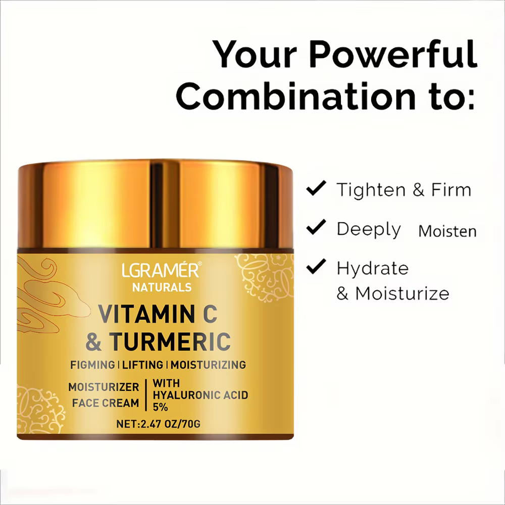 Crème pour le visage à la vitamine C au curcuma