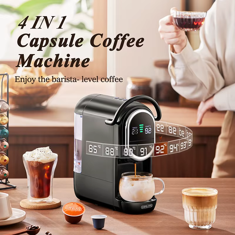 CAFELFFE-Machine à café à capsules 4 en 1, cafetière à cappuccino, expresso multiple chaud et froid, Dolce Gusto a.net, poudre de expresso 19BAR