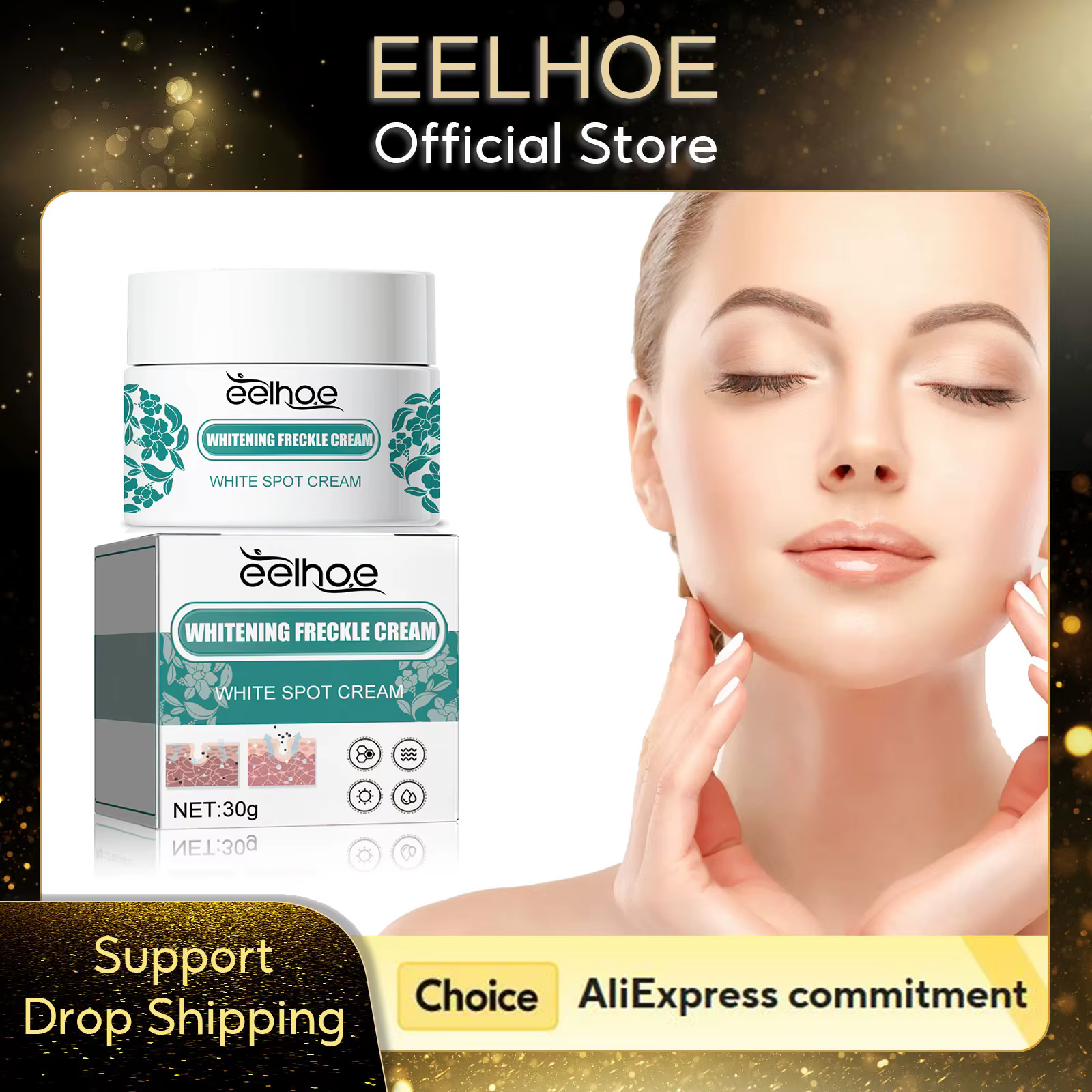 EELHOE Nicotinamide taches de rousseur crème hydratante visage éclaircissant réparation soins de la peau mélasma