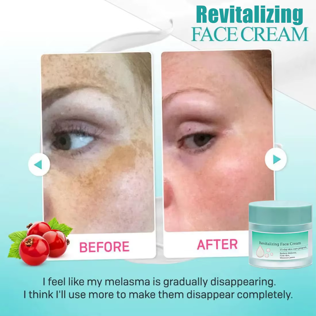 Crème revitalisante pour renouvellement du visage