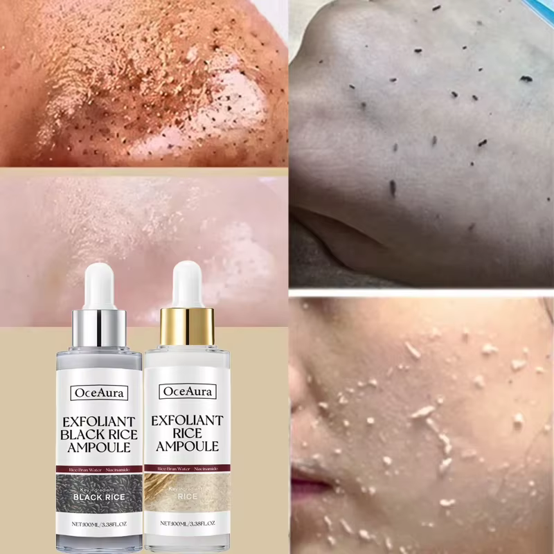Sérum Exfoliant au Riz Blanc et Noir – Peeling Visage Hydratant