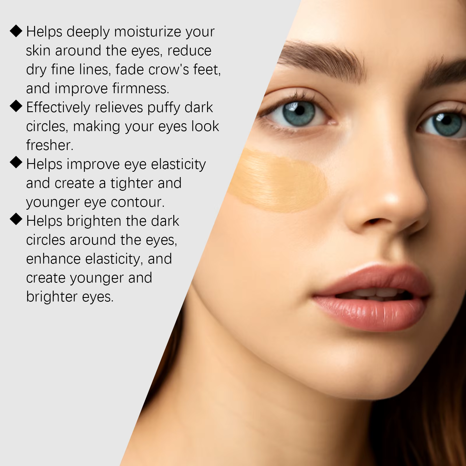 Crème pour les yeux Lifting raffermissant hydratant réduction des cernes ridules traitement de Massage lissant avec brosse soins quotidiens doux