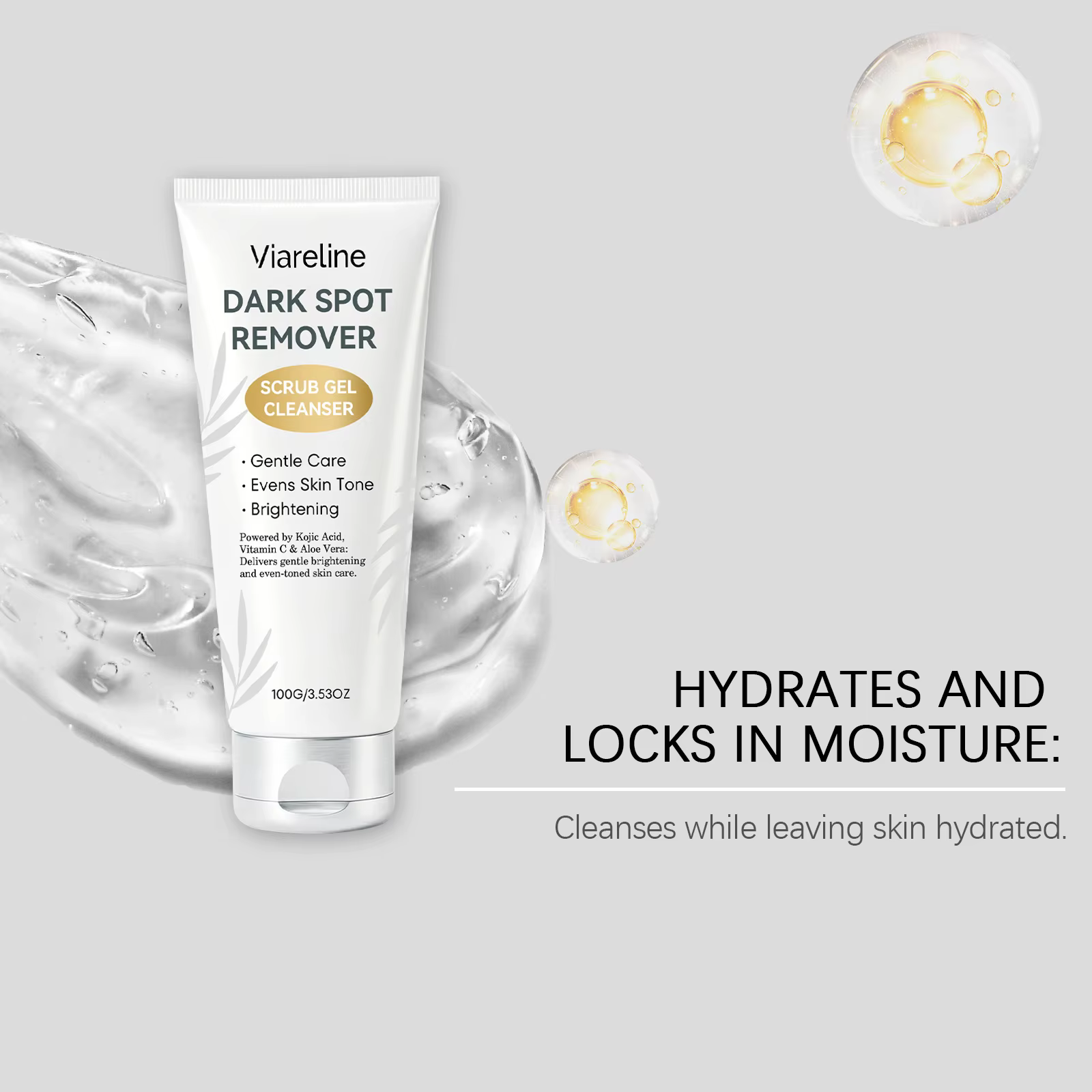 Gel Nettoyant Exfoliant Éclaircissant pour le Visage – Nettoyage Profond des Pores