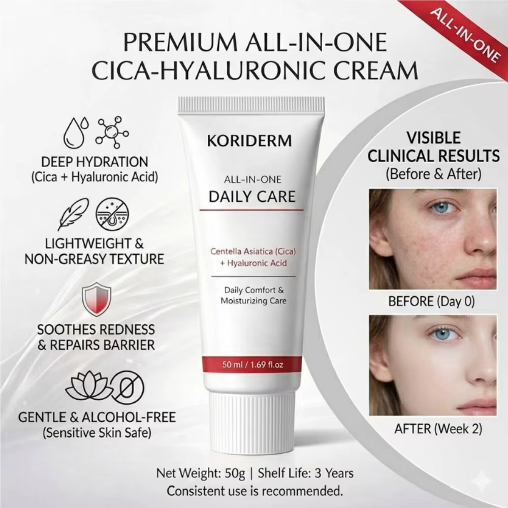 Crème hydratante pour le visage à la Centella Asiatica (Cica)