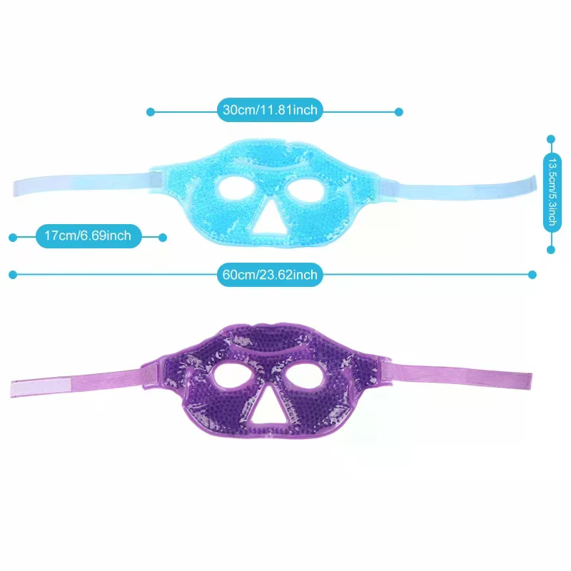 Masque pour les yeux rafraîchissant réutilisable Visible avec perles de Gel compresse