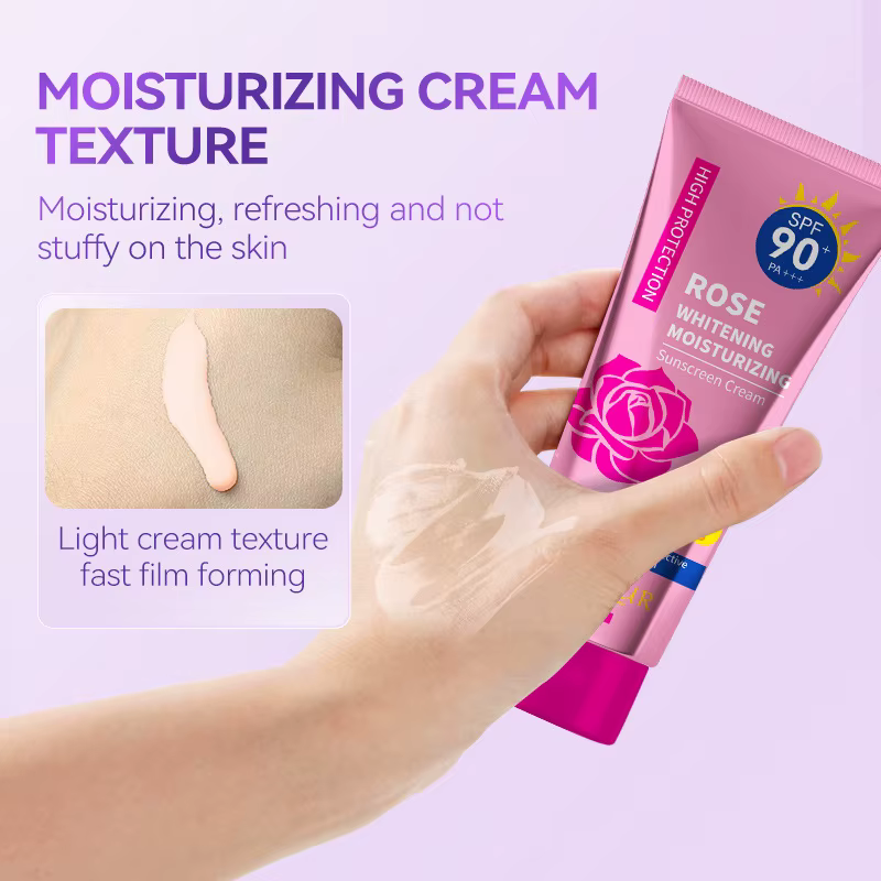 Crème solaire à la rose
