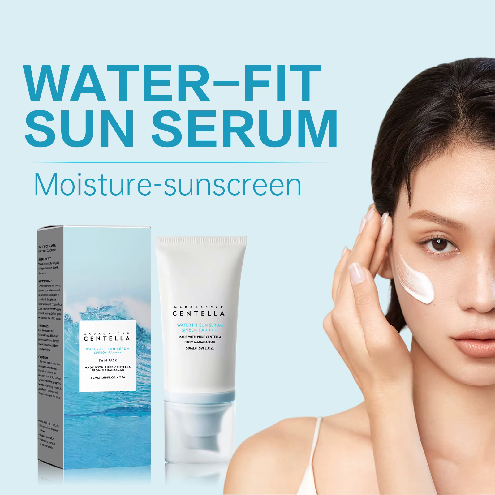 Crème solaire pour le visage 50+Protecteur