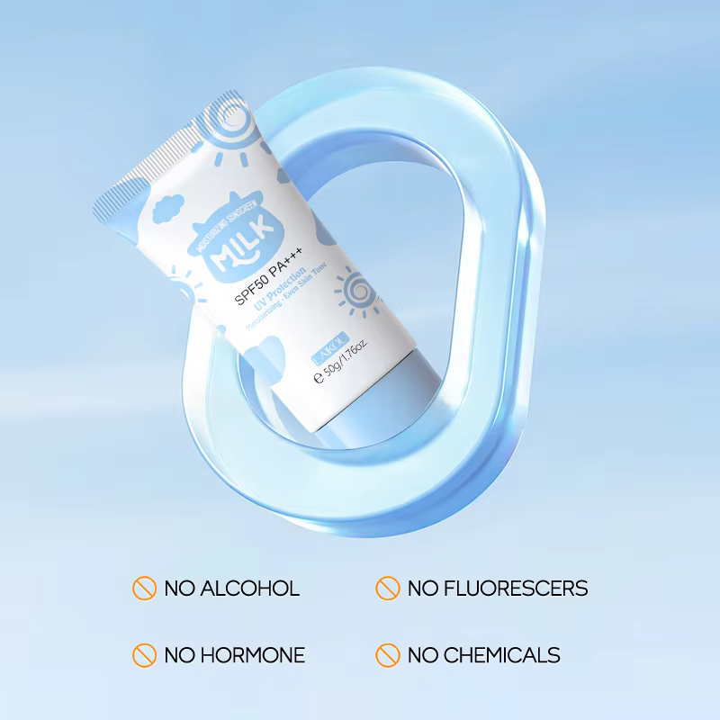 LAIKOU Crème solaire au lait SPF50 PA+++ 50g Protection UV Hydratante Unifie le teint Lotion
