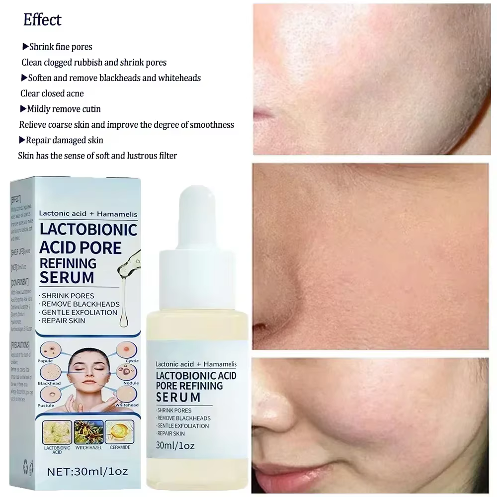 Sérum de rétrécissement des pores à l'acide lactobionique