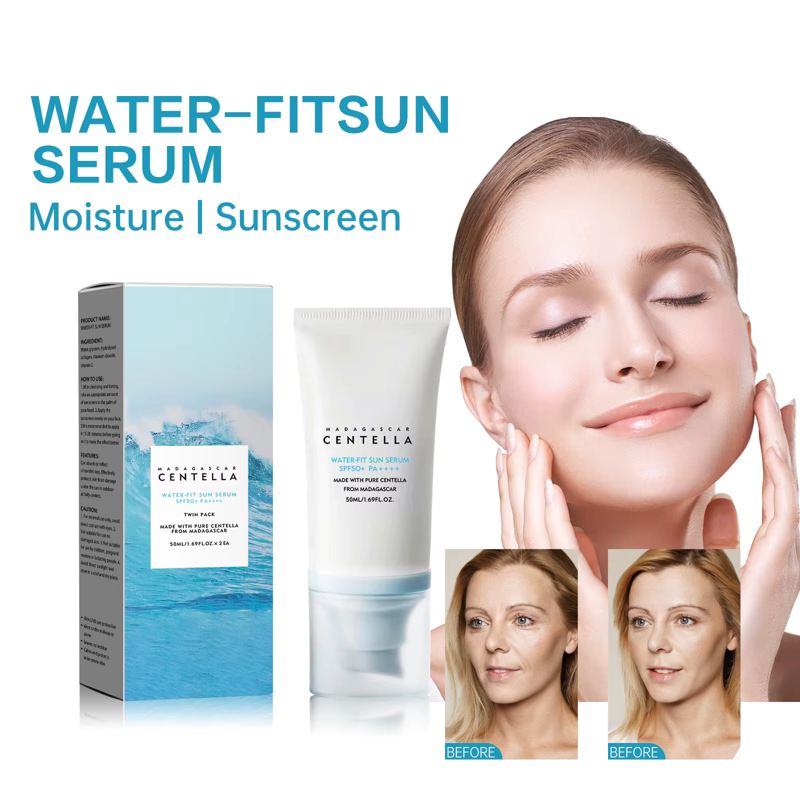 Crème solaire pour le visage 50+Protecteur