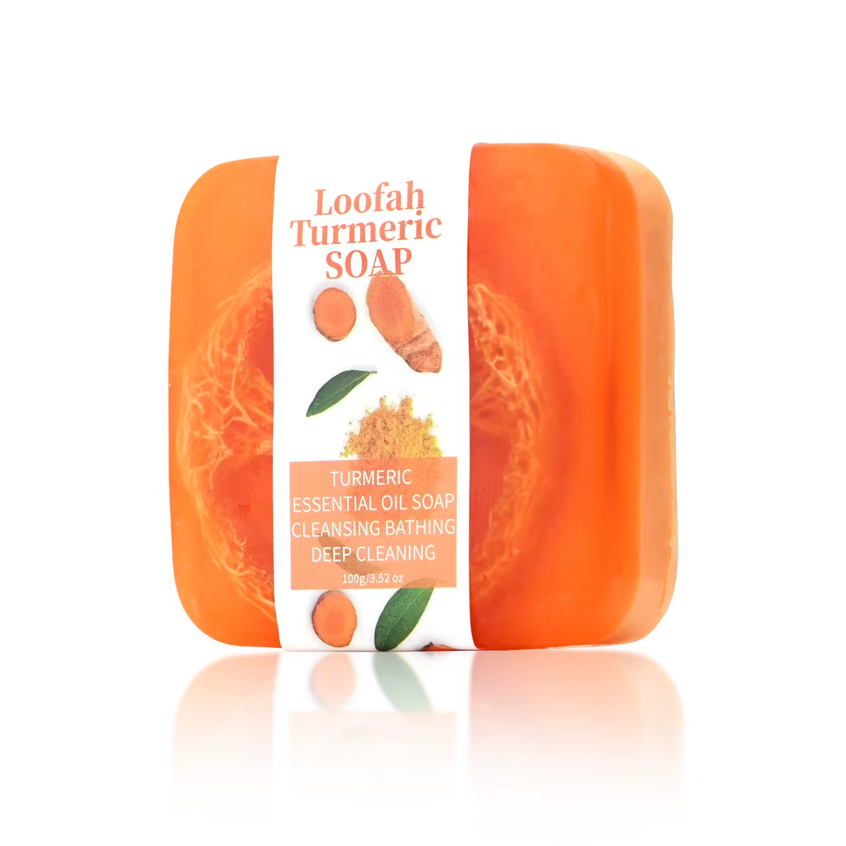 S + 100g curcuma Loofah savon nettoyant pour le visage fait à la main purifiant en profondeur blanchissant soins de la peau douche corporelle propre