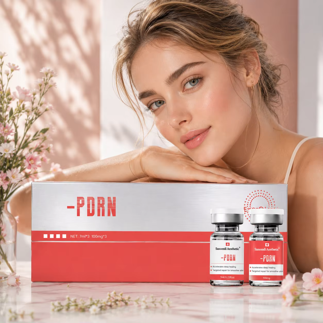 Sérum PDRN SANENDI, soin du visage au collagène