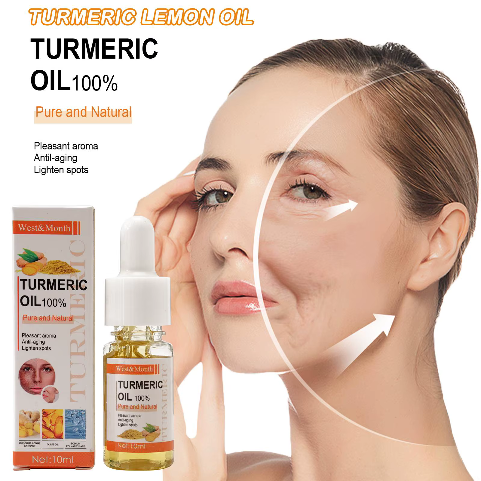 Sérum pour le visage essentiel au curcuma