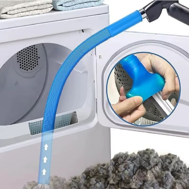 Kit d'aspirateur pour conduit de sécheuse HOMEFISH, accessoire de nettoyage de conduit flexible, dépoussiéreur universel pour les conduits d'appareils électroménagers
