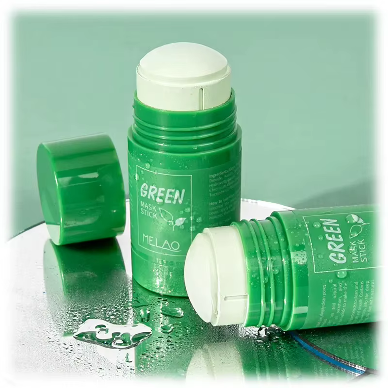 MELAO masque en argile détox purifiant naturel masquage de boue de thé vert pour le visage bâton