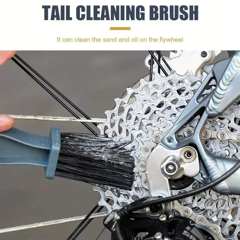 Brosse de nettoyage de chaîne de vélo, résistante à l'eau, à poils rigides, réutilisable, nettoyeur de saleté pour tous les amateurs de cyclisme, entretien de vélo