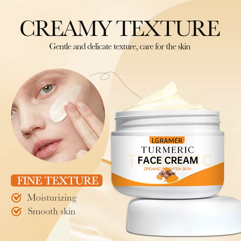 Crème éclaircissante pour le visage au curcuma