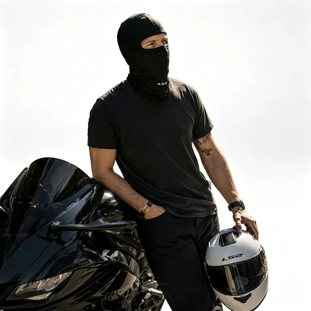 LS2-Masque facial de moto, cagoule respirante, masque de motocross, crème solaire UV, accessoires de moto, été, original