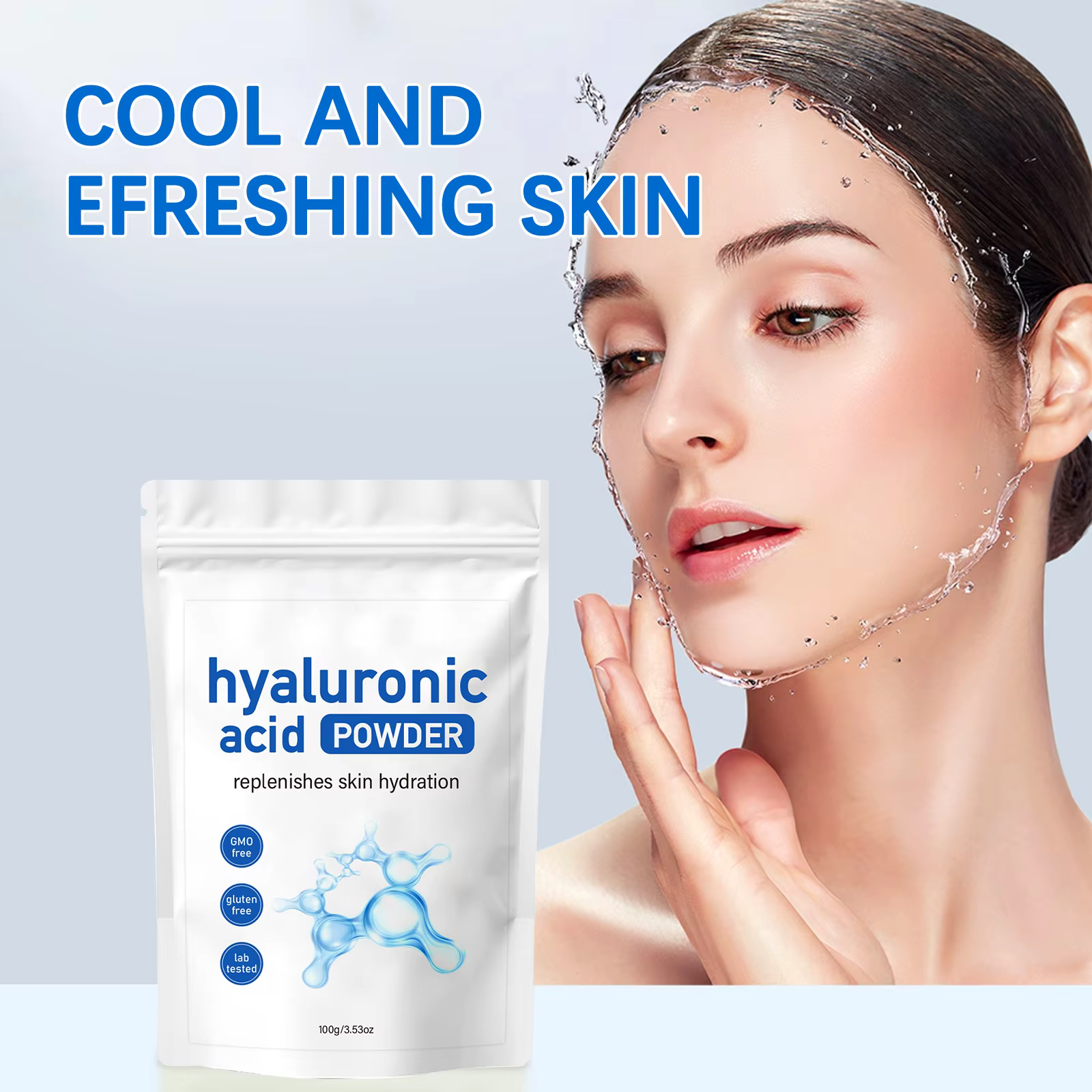 Masque à l'acide hyaluronique en poudre + cuillère