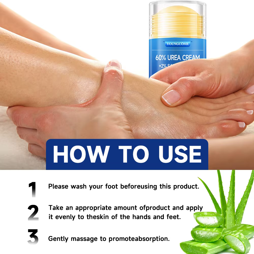 Crème à l'urée pour les pieds et les mains