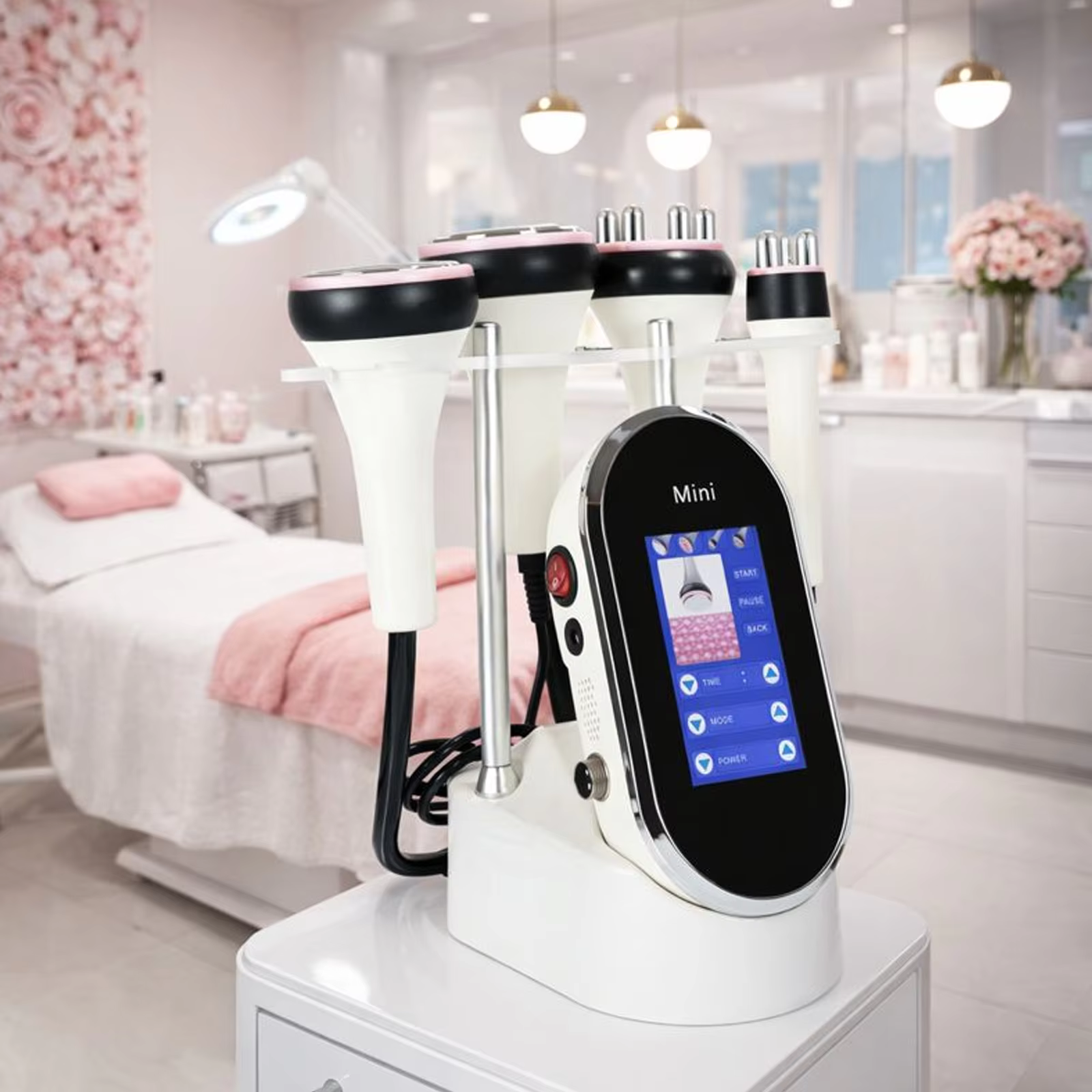 Appareil de beauté ultrasonique à cavitation 4-en-1 40K pour le soin du corps et le massage