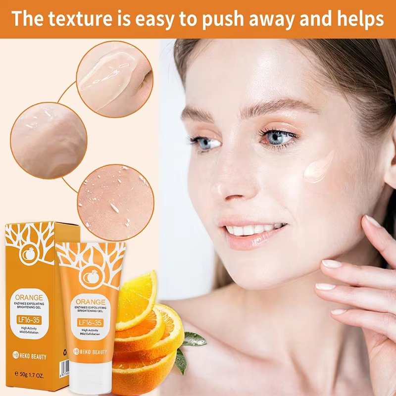 Gel exfoliant enzymes d'orange