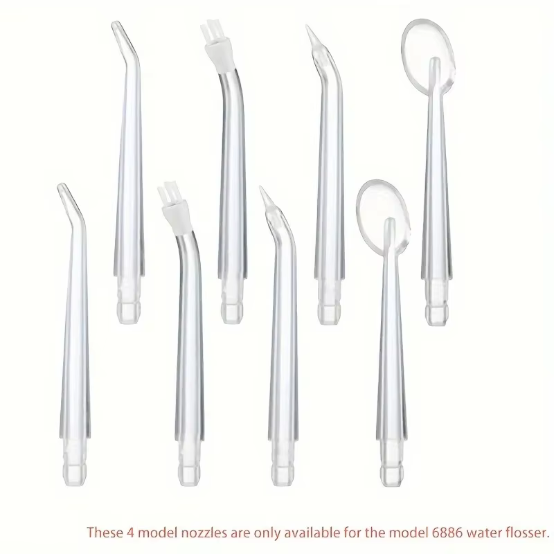 Paquet de 4 embouts de fil dentaire à eau GentleCare – Buses en plastique faciles à attacher et durables pour un nettoyage hygiénique, un remplacement pratique