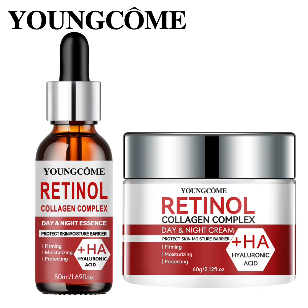Ensemble crème réparatrice hydratante et sérum au rétinol avec collagène et vitamine E