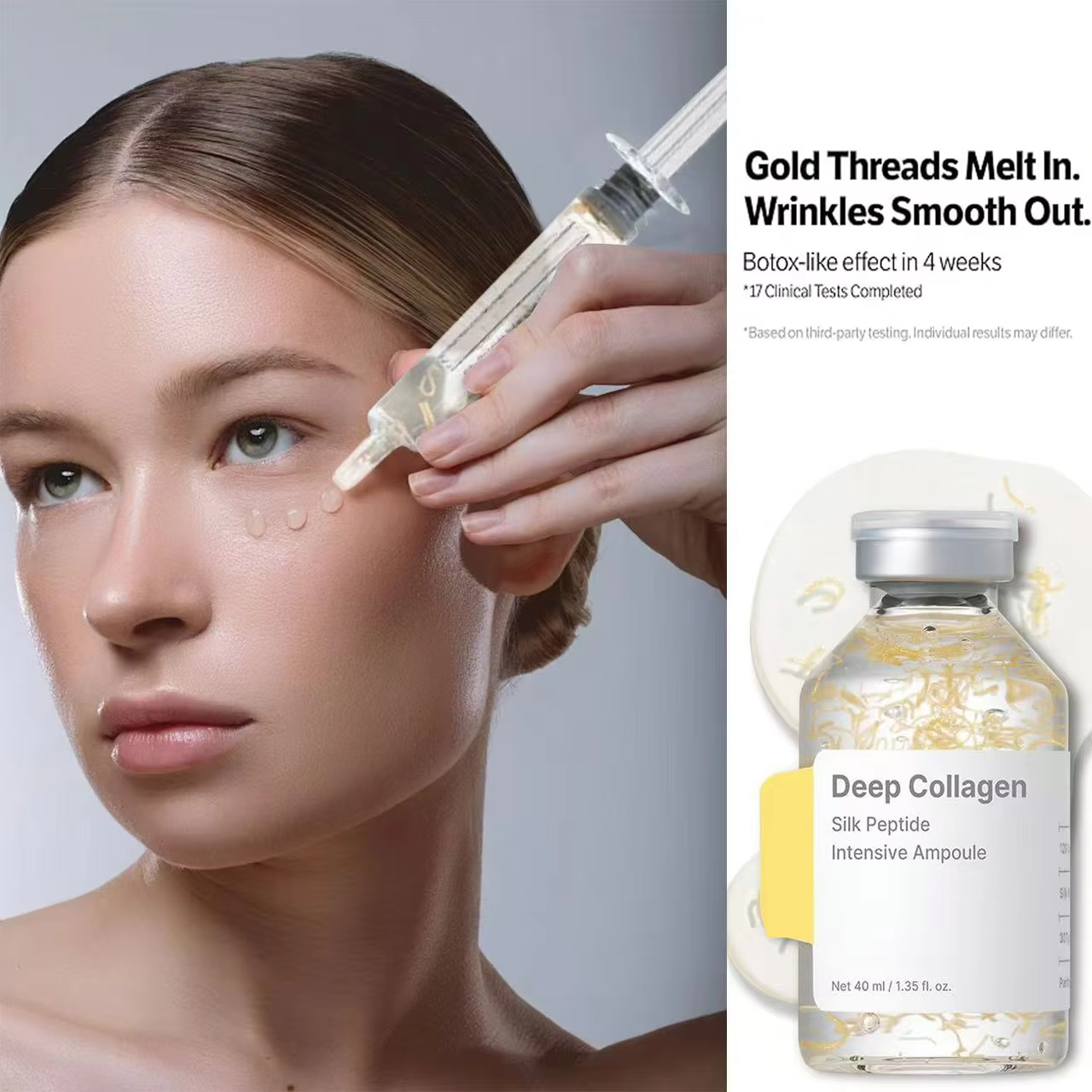 Lifting intensif au peptide de soie | Sérum anti-âge pour le visage avec collagène et complexe raffermissant et