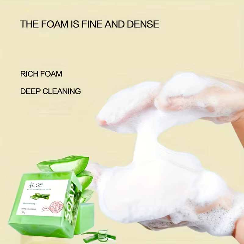 Savon fait main à l'aloe vera entièrement naturel aux huiles essentielles 100g
