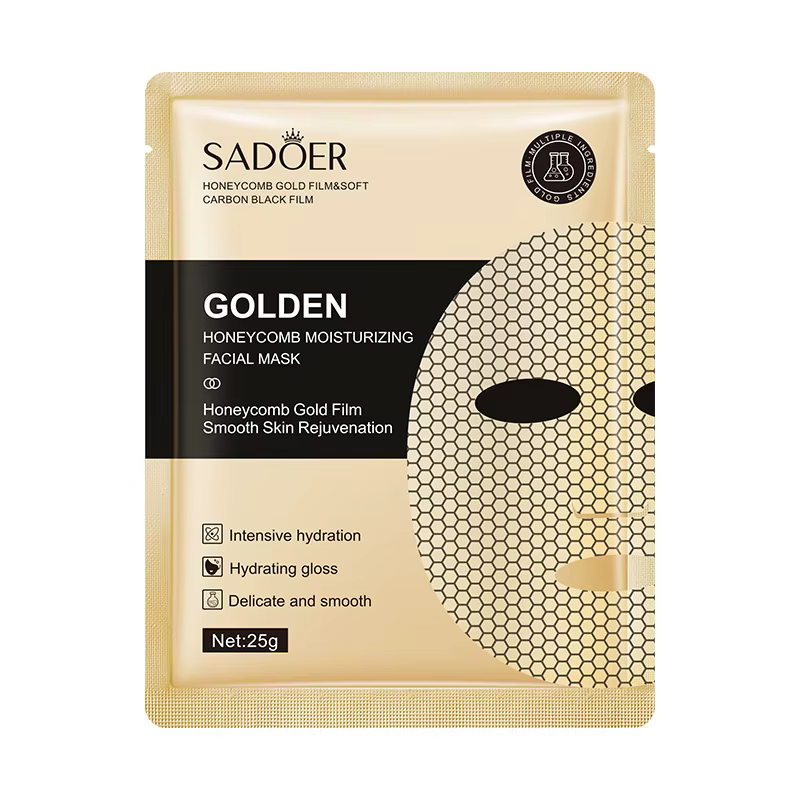 5 pièces SADOER 24K doré hydratant masques pour le visage soins de la peau raffermissant nourrissant lisse