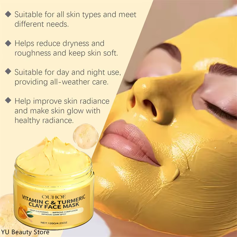Masque en argile au curcuma et à la vitamine C