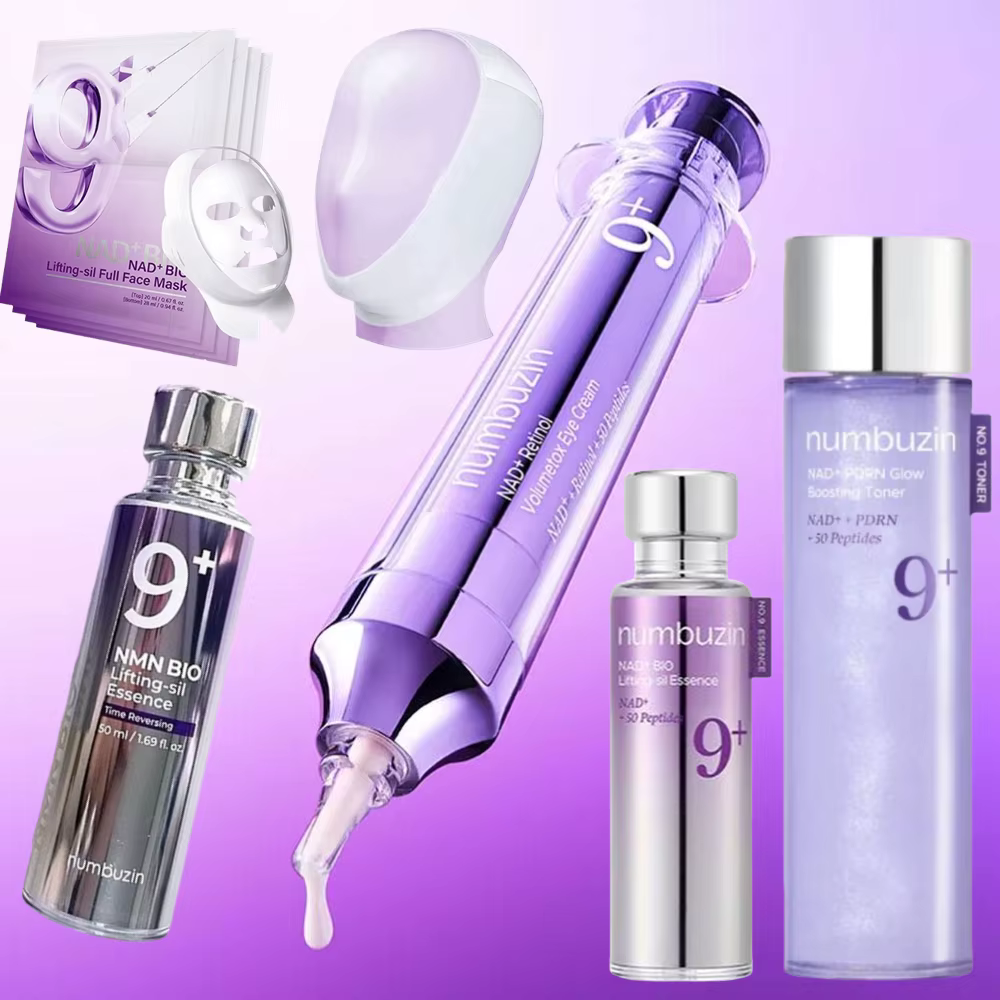 Ensemble de soins de la peau coréen Numbuzin NO.9 NAD+ BIO - Masque liftant-sil