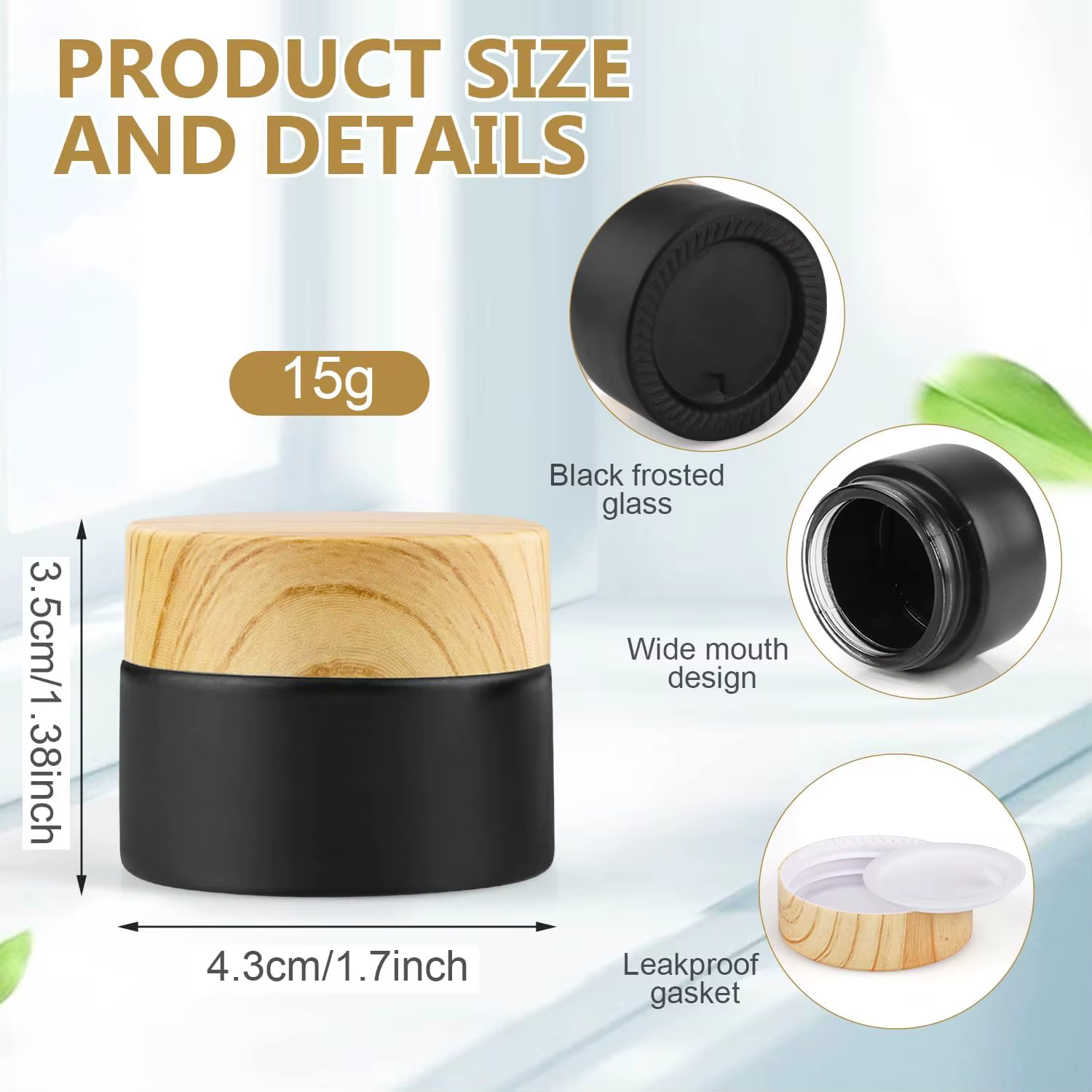 Pot de crème cosmétique 10/15/20/30/50g