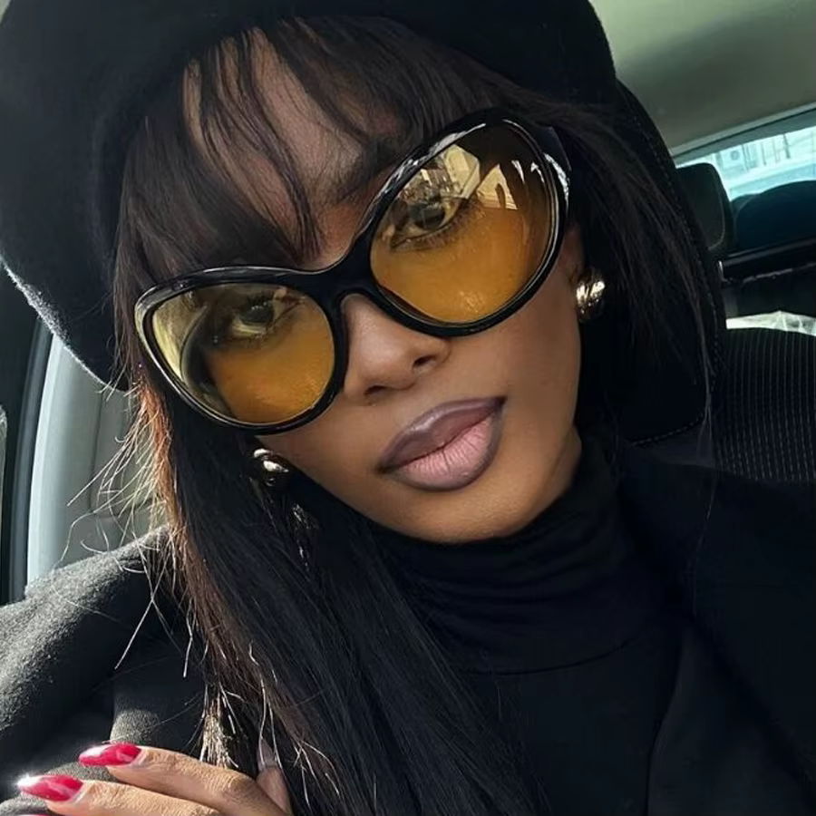 Lunettes de soleil œil de chat vintage Y2K pour femmes, nouvelle marque de mode, ovales jaunes dégradées, lunettes de soleil femme Hip Hop, nuances sexy Uv400