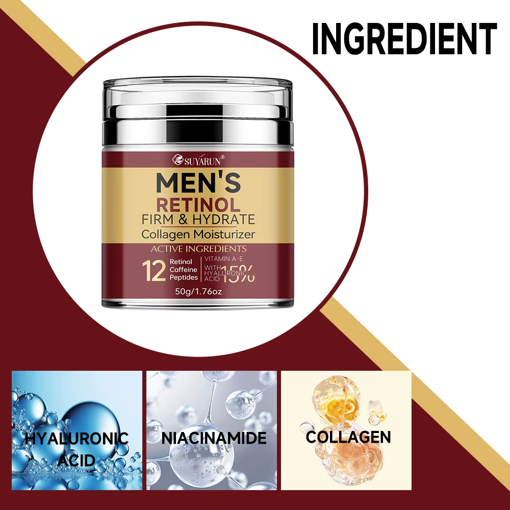 Crème pour le visage pour hommes au collagène et au rétinol – Anti-âge