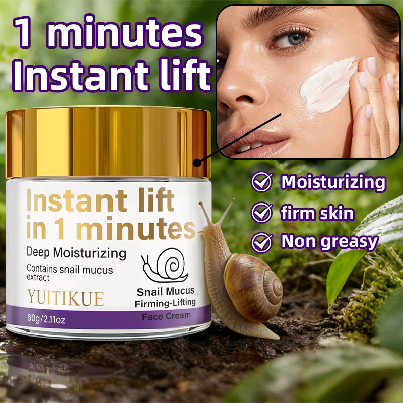 YUITIKUE Crème Visage Lifting Instantané 60g - 1 Min Mucin d'escargot raffermissant