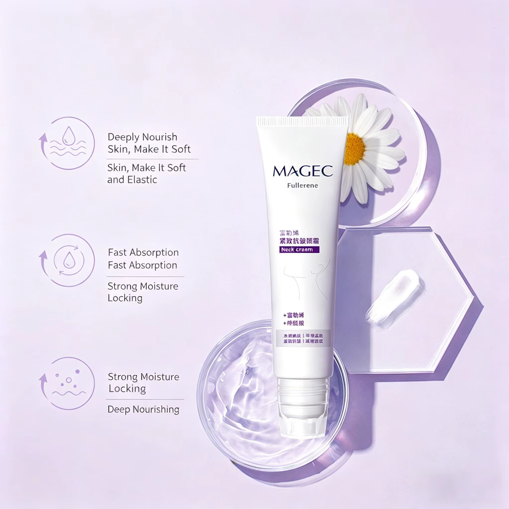 Crème pour le cou MAGEC à double rouleau