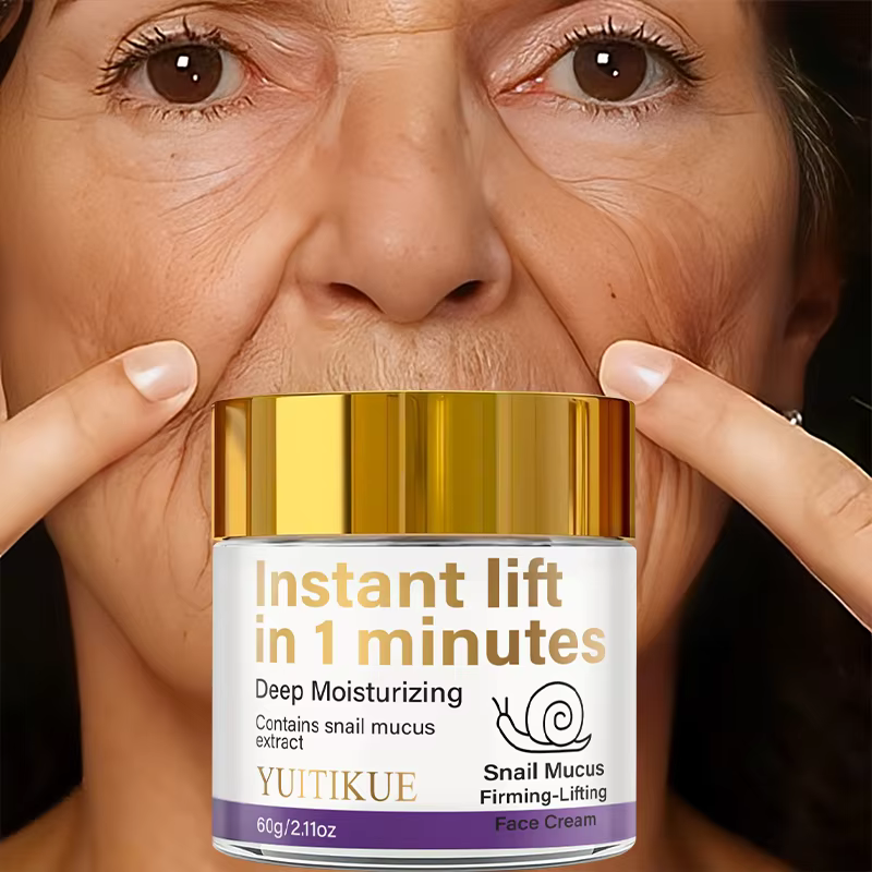 YUITIKUE Crème Visage Lifting Instantané 60g - 1 Min Mucin d'escargot raffermissant