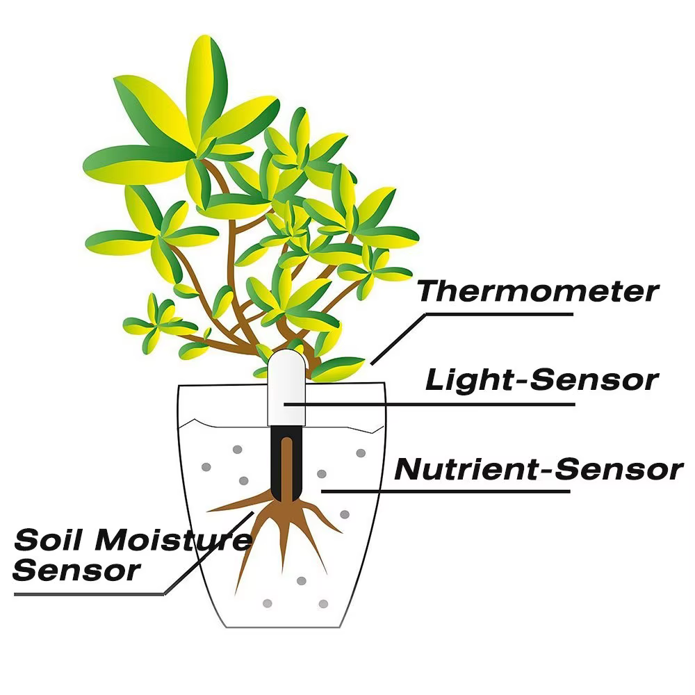 HHCC Xiaomi soins des fleurs moniteur de plantes intelligent produits de fleurs moniteur flore jardin herbe sol eau fertilité pour Xiaomi Mijia APP