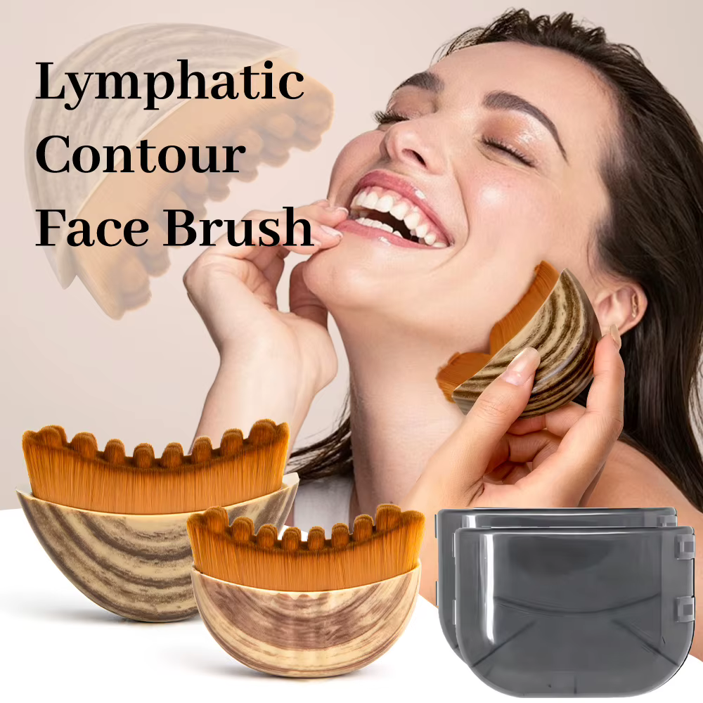 Brosse de massage lymphatique pour le visage avec grattoir Guasha pour le drainage et le lifting facial