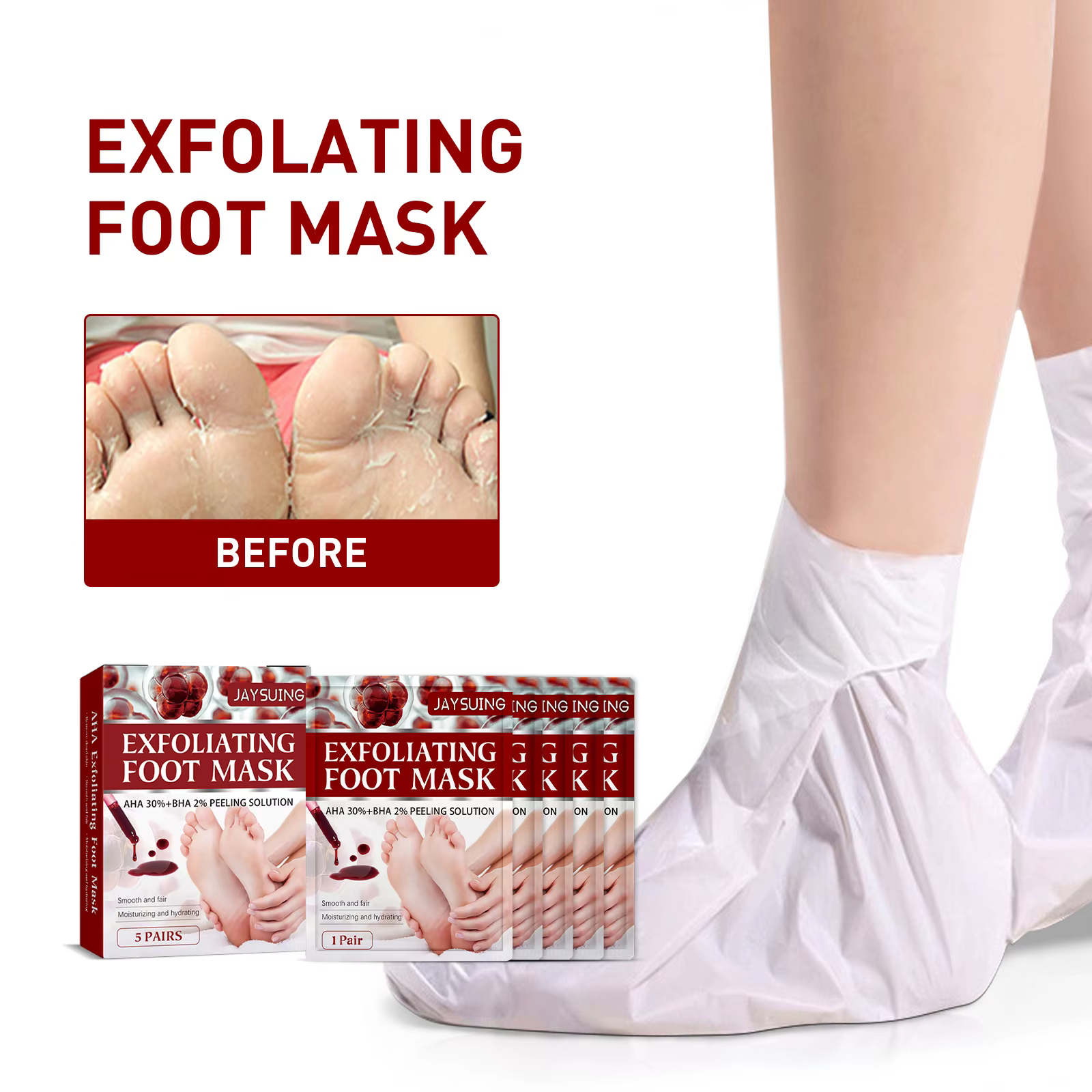 Masque exfoliant pour les pieds