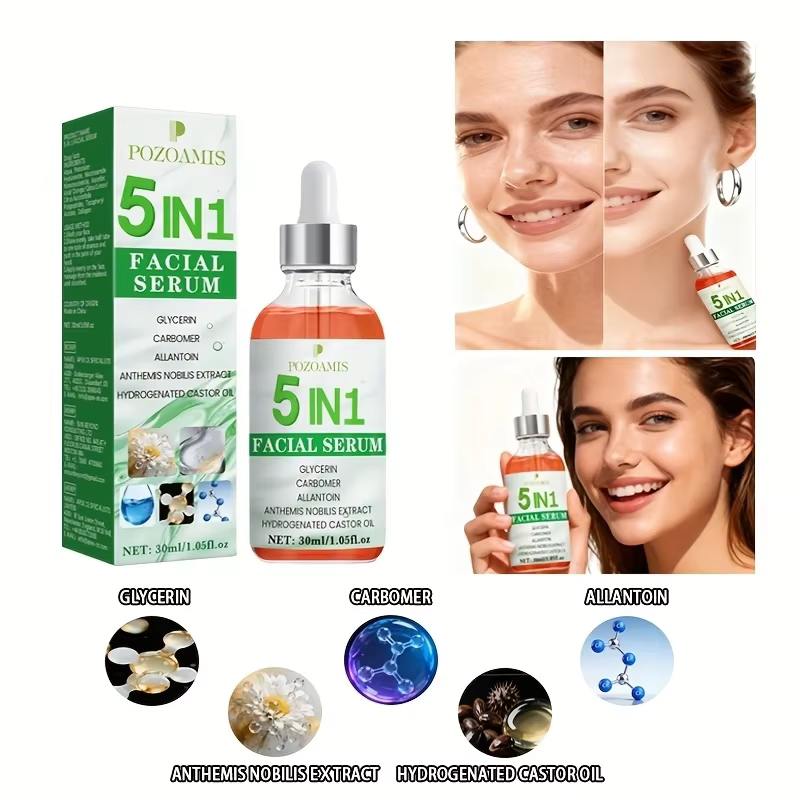 Sérum facial 5-en-1 hydratant et nourrissant